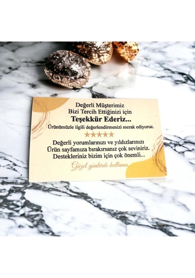 E-ticaret Teşekkür Kartı 5x8 Cm 100 Adet Güzel Günlerde Kullanın