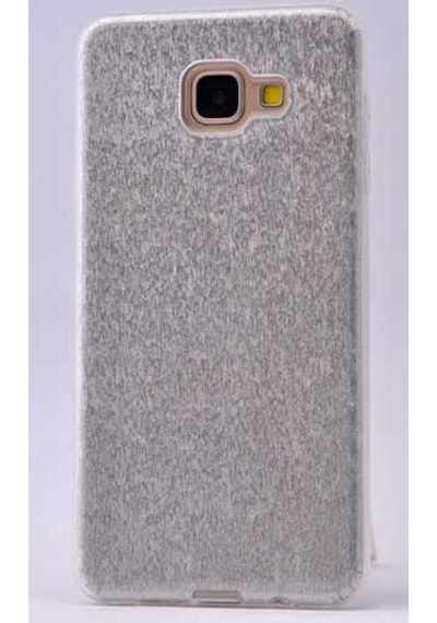 Samsung Uyumlu Galaxy A8 2016 Kılıf Zore Shining Silikon Gümüş