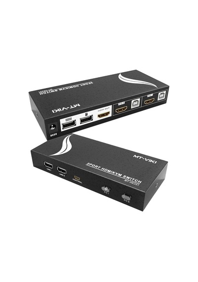 Powermaster Pm-14742 2 Port Hdmı Kvm Switch Ultra Hd 4k Kasa Çoklu Bilgisayar Kontrol Cihazı