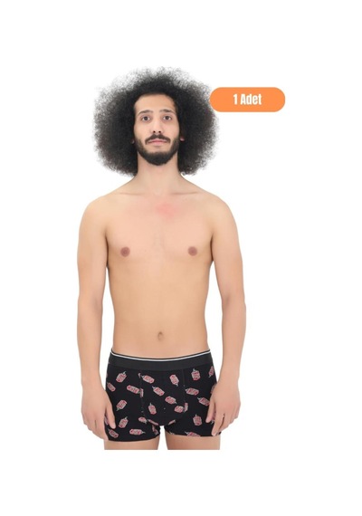 Andredimoda Erkek Pamuklu Likralı Boxer 5'li Premium Paket Çeyizlik Özel Dizayn Desenli-1 Desenli-1