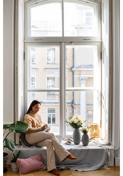 2'li Salon Vazo Seti - Modern Salon, Yatak Odası, Balkon, Banyo Dekoru, Hediyelik - Gri