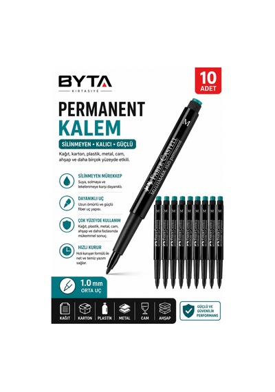 Faber-castell Multimark 1525 Permanent Kalem M Uç 1.0 Mm Siyah 10 Adet