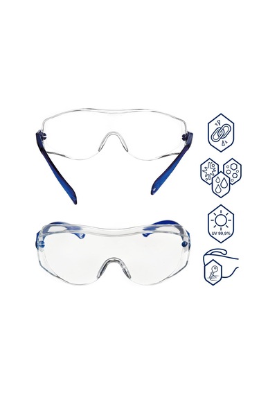 Dräger X-pect 8120 Emniyet Gözlüğü Gözlük Takıcılar İçin Ayarlanabilir Gözlük İnşaat Alanları, Labora