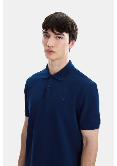 Backandbond Lacivert Regular Fit Örme Polo Yaka Tişört