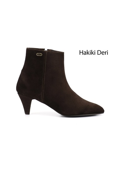 Gönderi(R) Gönderi R Kadın Kahve Süet Fermuarlı Sivri Burun Hakiki Deri Bot Gkzb13453443 Kahve