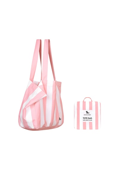 Dock And Bay Katlanabilir Çanta Cabana Malibu Pink Pembe - Beyaz
