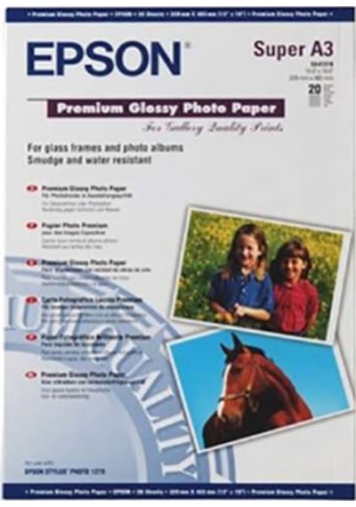 Epson A3+ 250gram 20'li Premium Glossy Fotoğraf Kağıdı S041316