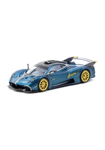 Tarmac Works 1/64 Pagani Huayra R Turquoise Carbon Fiber - Usa Special Edition