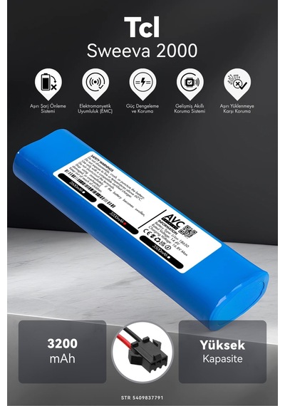 Tcl Sweeva 2000 3200mah Robot Süpürge Bataryası M.ö
