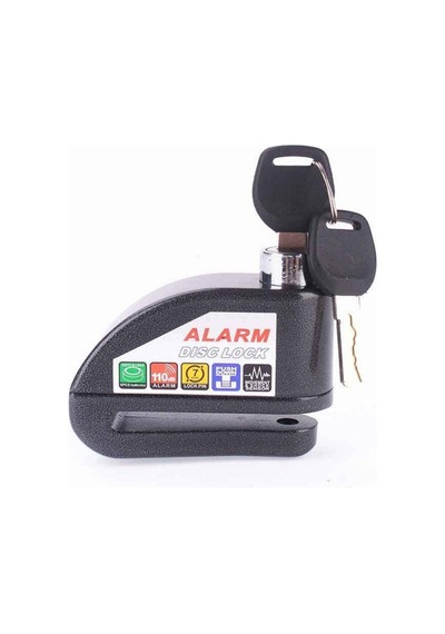 Motosiklet Alarmlı Disk Kilidi 110 Db + Hatırlatma Kablosu  (411990957) Siyah