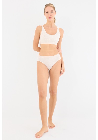 Naphor Touch Krem Yüksek Bel Slip Külot