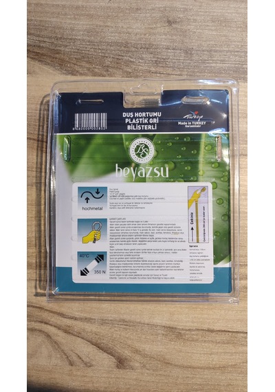 Patlama Yapmayan Silikonlu Duş Hortumu Gri Pvc Kaplamalı Gri