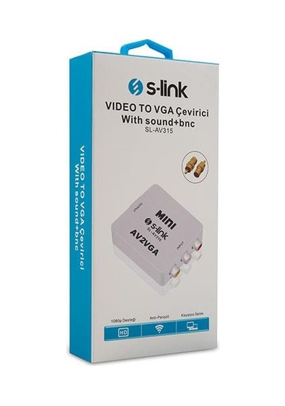 Av Çevirici - S-Link - Sl-Av315 - Av Giriş - Vga Çıkış