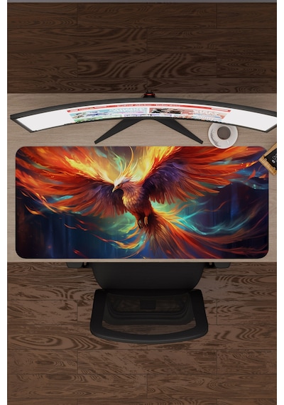 Anka Kuşu Kaymaz Dikişli Kauçuk Oyuncu Mousepad V3 - 90x40 Xxl Gaming Mouse Pad Fare Altlığı