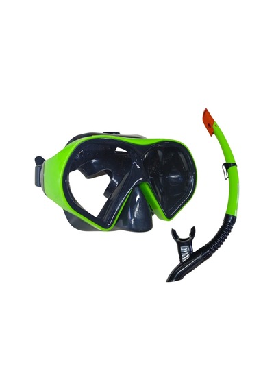 Dalış Maskesi Ve Snorkel Yetişkin - 51713-yeşil - 1 Adet Çok Renkli