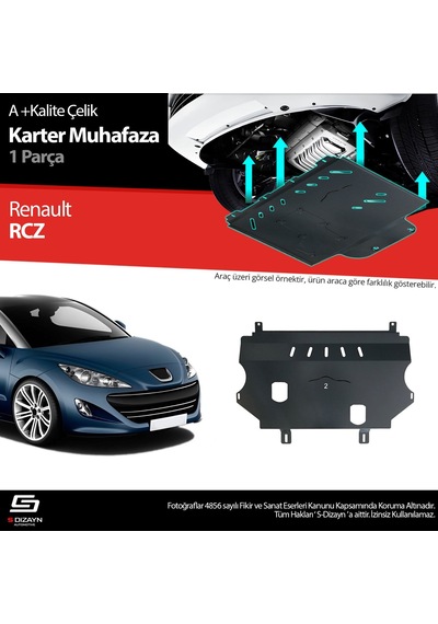S-dizayn Peugeot Rcz Çelik Karter Muhafaza 2010-2013 A+ Kalite