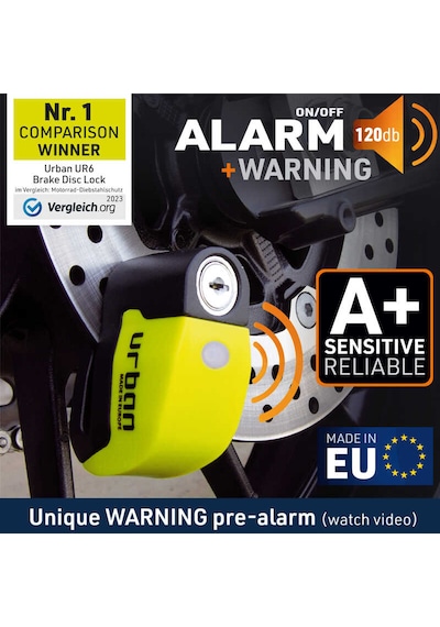 Urban Securıty Ur6 Alarmlı Dısk Kılıdı 6mm Pim 6mm