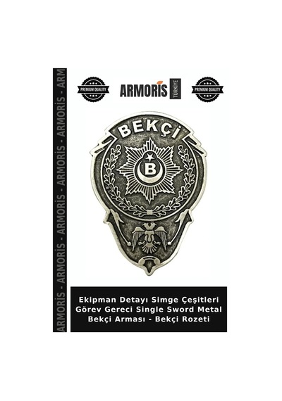 Ekipman Detayı Simge Çeşitleri Görev Gereci Single Sword Metal Bekçi Arması - Bekçi Rozeti Çok Renkli
