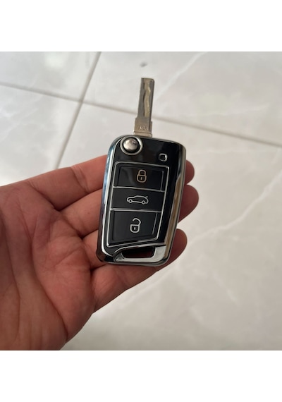 Skoda Octavia Scala Super B Kamiq Uyumlu Anahtar Koruma Kılıfı Siyah