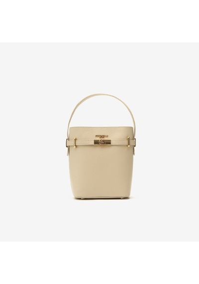 D37 Off White Omuz Çantası Kadın Yvane Mini Bag Piumelli Milano Kahve