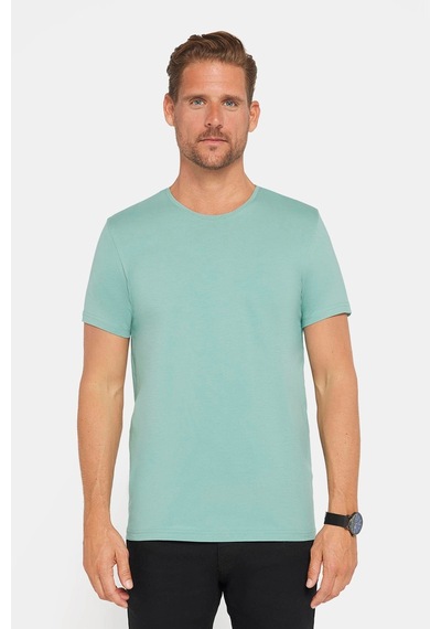 Tudors Erkek Slim Fit Dar Kesim Pamuklu Yumuşak Doku Likralı Esnek Kumaş Basic Yeşil Bisiklet Yaka Tişört-31221 Yeşil Tudors Erkek Slim Fit Dar Kesim Pamuklu Yumuşak Doku Likralı Esnek Kumaş Basic Yeşil Bisiklet Yaka Tişört-31221 Yeşil
