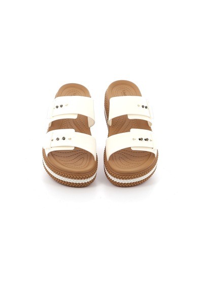 Crocs Brooklyn Woven Buckle Kadın Terlik 209978-0wv Beyaz