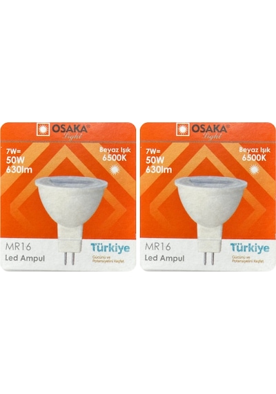 2 Adet Osaka 7w 50w Beyaz Işık 6500k G4 Duylu İğne Bacak Led Çanak Ampul