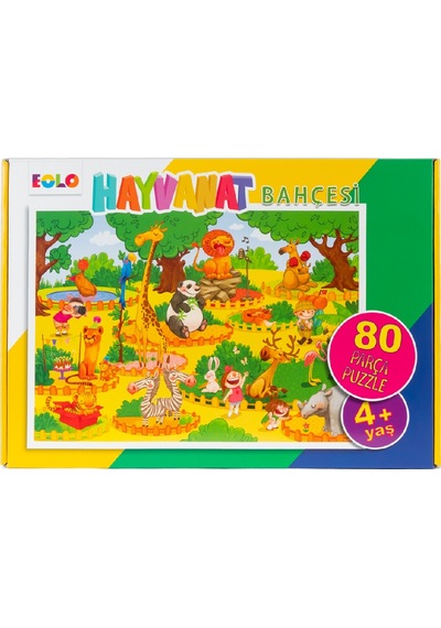 80 Parça Yer Puzzle – Hayvanat Bahçesi