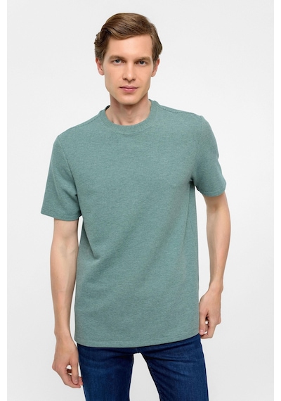 Süvari Haki Regular Armürlü Bisiklet Yaka Tişört-38602 Haki