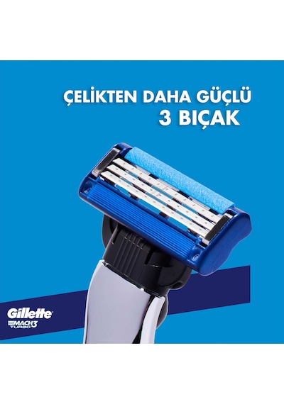 Gillette Mach3 Turbo Yedek Tıraş Bıçağı 12'li
