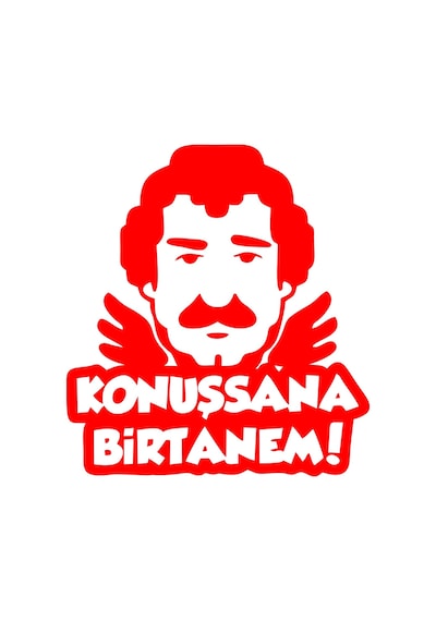 Müslüm Gürses Silüet Araba Sticker 17x17 Cm Kırmızı