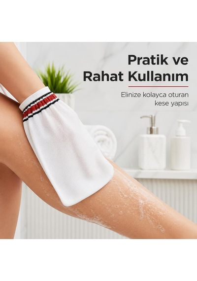 2 Adet Hamam Kesesi Lastikli Banyo Kesesi Krep Dokulu Geleneksel Duş Kesesi, Pratik Kullanımlı Vücut Bakım Kesesi
