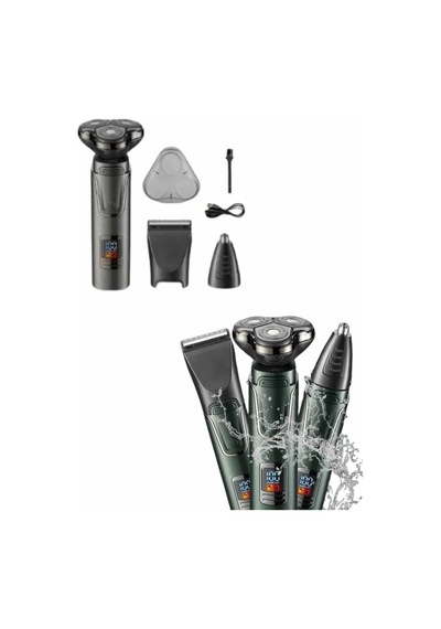 Tıraş Makinesi Profesyonel 3in1 Dijital Göstergeli 3 Başlıklı Erkek Bakım Mh-hs7657-9765