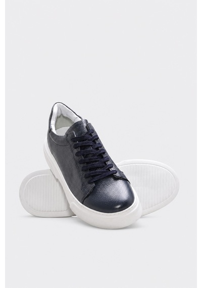 Fast Step Hakiki Deri 216mba888 Lacivert Erkek Casual Ayakkabı