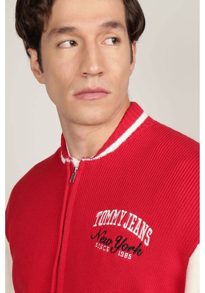 Erkek Tjm Baseball Hırka - Kırmızı Red Hot