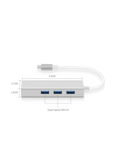 Codegen Type C Usb 3.1 – 3Port Usb 3.0 Rj45 Gigabit Ethernet Çok
