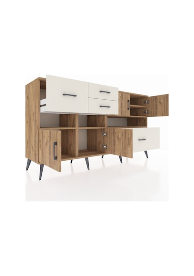 Kronos Konsol 5 Raflı 4 Çekmeceli 4 Kapaklı 176x59x99 Çam-çam/ayt Çam-çam/aytaşı