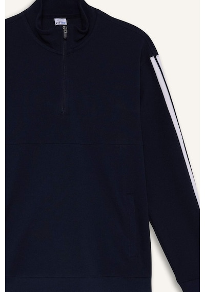 Defacto Defactofit Standart Fit Dik Yaka Sporcu Sweatshirt D1953ax25aunv253 Lacivert