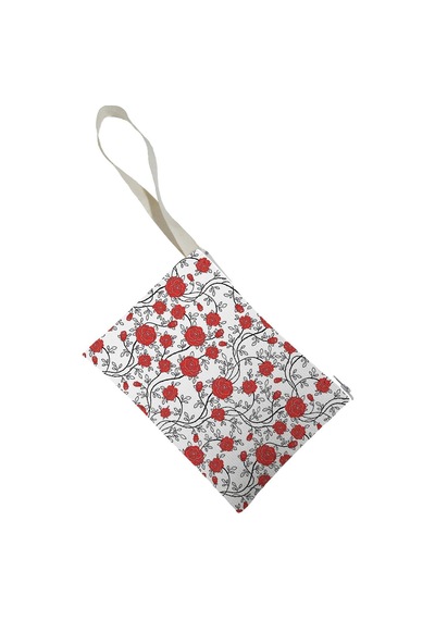 Unisex Lale Desenli Portföy Clutch Çanta Çok Renkli