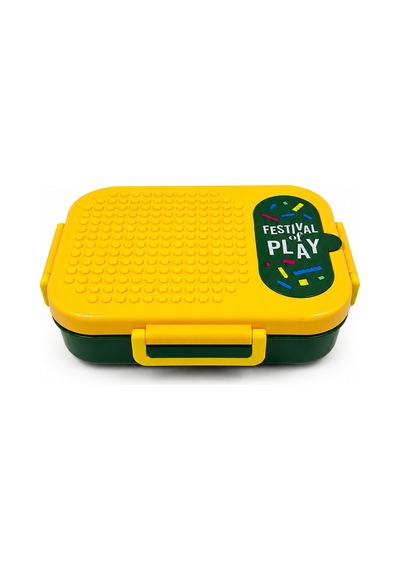 Dream Vest Tek Katlı 2 Bölmeli Lego Çelik Beslenme Kutusu 600ml Sarı U