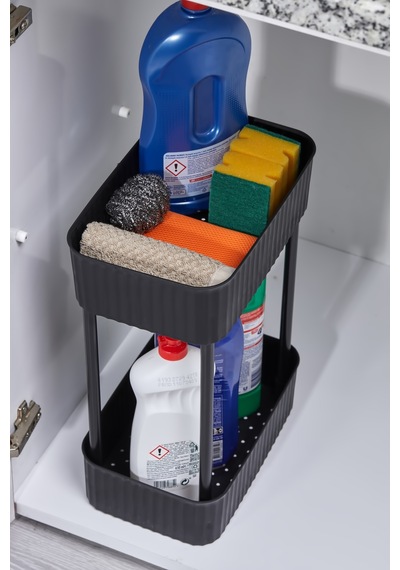 Elite - 2 Katlı Çok Amaçlı Pratik Mutfak Ve Banyo Organizer Düzenleyici Tekerleksiz Plastik 20 X 3 Diğer