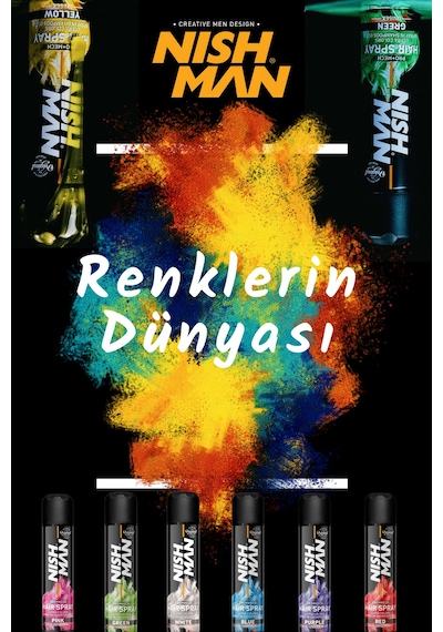 Nish Man Renkli Saç Spreyi 150 ML