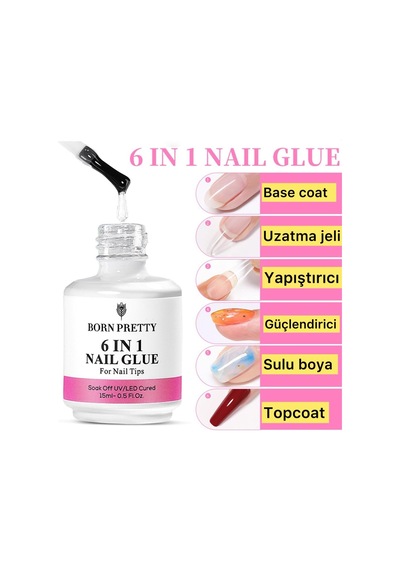 Born Pretty 6 İn 1 Nail Glue - Jel 55391