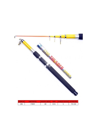 Captain 1705 Thunder Teleskopik Kamış 70-150gr  300 cm