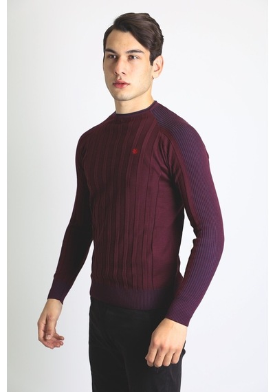 Rainsnow Raınsnow Erkek Triko Kazak Bordo (504887889) Bordo