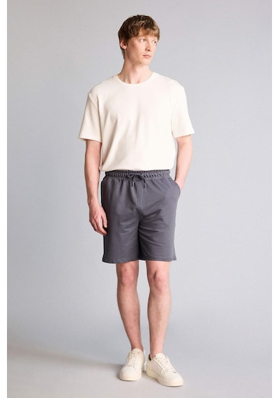 Defacto Regular Fıt Sweatshirt Kumaşı Şort W1105az26smar58 Antrasit-ar58