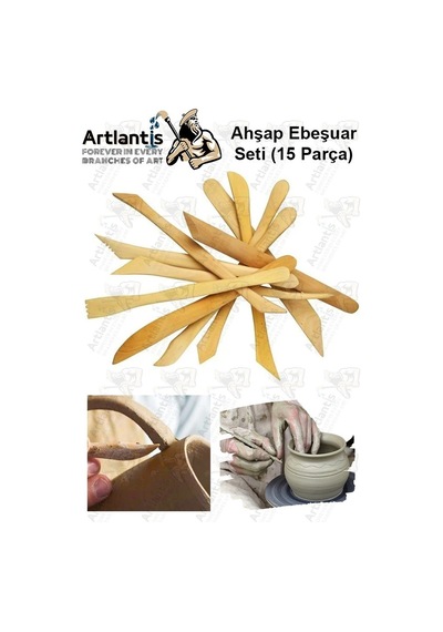 Ebeşuar Seti 15 Li 20 Cm 1 Paket Ahşap Modelaj Modelleme Aletleri Seramik Kil Ve Heykel Modelaj Kalemi
