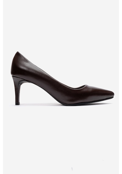 Luvi Shoes Clyde Kahverengi Cilt Hakiki Deri Kadın Topuklu Ayakkabı Kahve Cilt