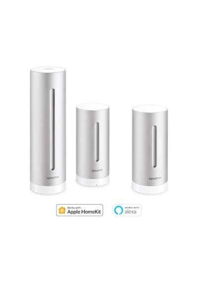 Kablosuz Dış Mekan Sensörü + Ek Modüle Sahip Netatmo İç Ve Dış Hava Durumu İstasyonu, Amazon Alexa, Google Home Ve Apple Homekit İle Uyumlu, Nbu-nws-nım-eu