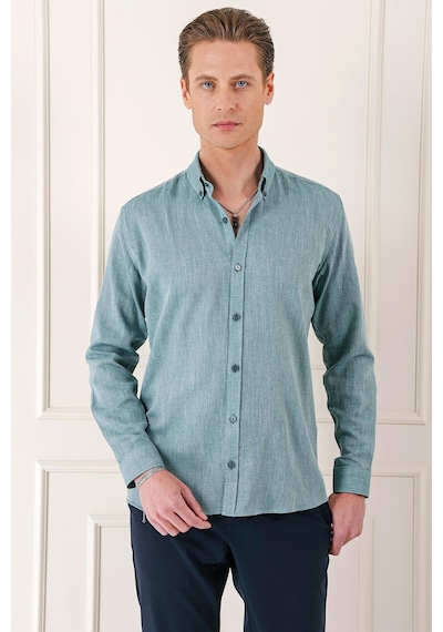 Efor Slim Fit Düğmeli Yaka %100 Pamuk Klasik Yeşil Gömlek Gk 723 Yeşil Efor Slim Fit Düğmeli Yaka %100 Pamuk Klasik Yeşil Gömlek Gk 723 Yeşil